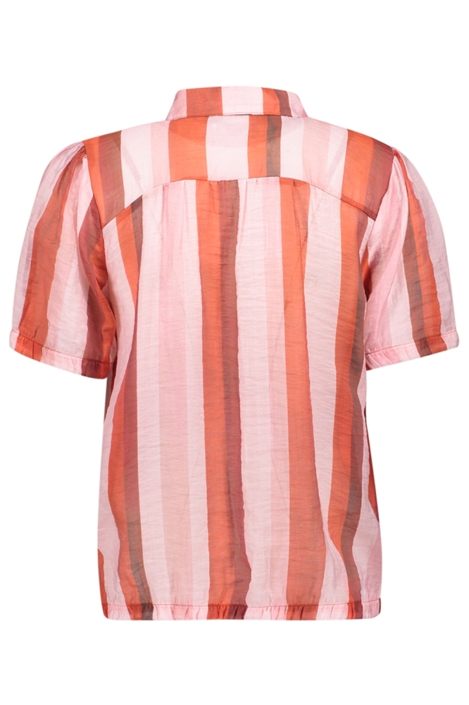 Geisha rode dames blouse | Achteraanzicht