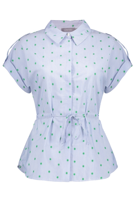 Geisha blauwe dames blouse | Vooraanzicht
