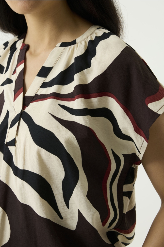 Garcia beige dames top | Close up
