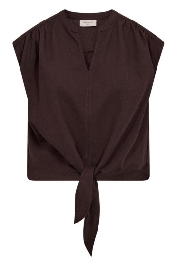 Freequent Blouse FQLAVISCO BLOUSE 208320 COFFEE BEAN