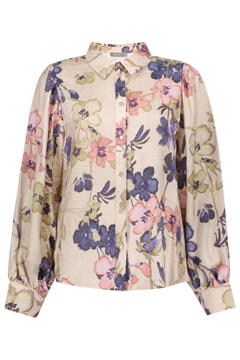 Geisha zand dames blouse | Vooraanzicht