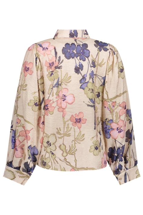 Geisha zand dames blouse | Achteraanzicht