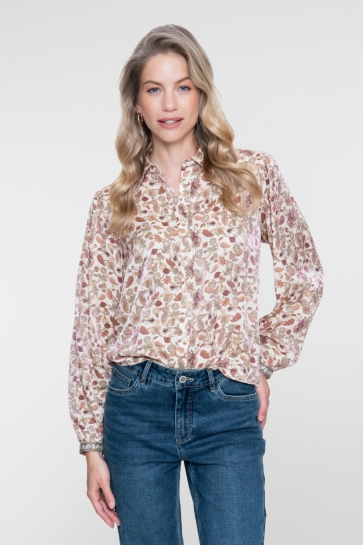 Geisha Blouse BLOUSE MET BLOEMEN 63649 20 Sand