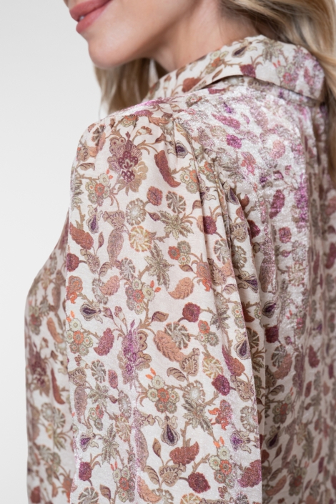 Geisha zand dames blouse | Close up