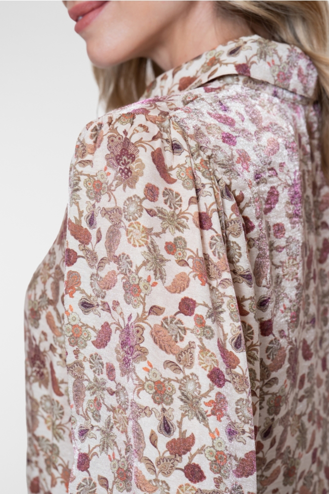 Geisha zand dames blouse | Close up