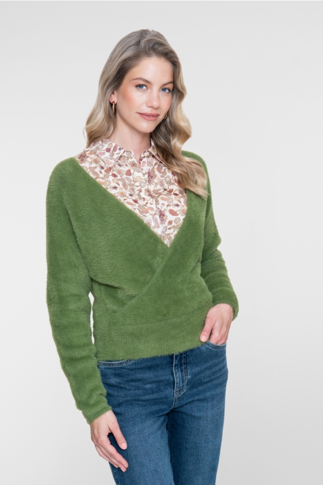 Geisha zand dames blouse | Model