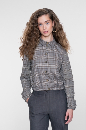 Geisha Blouse BLOUSE GERUIT 63651 20 camel/grey