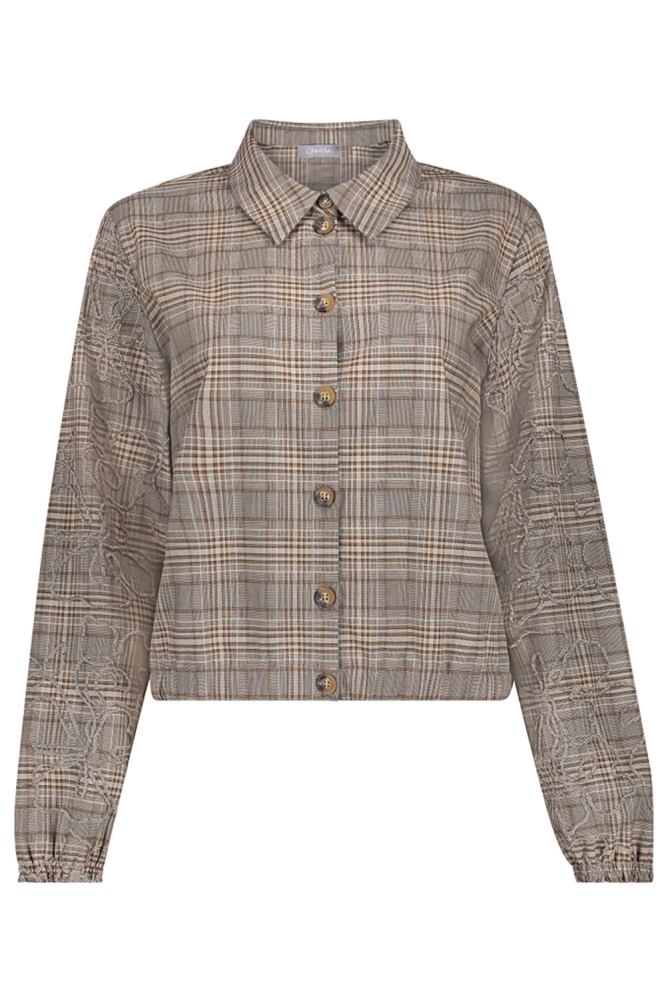 Geisha bruine dames blouse | Vooraanzicht