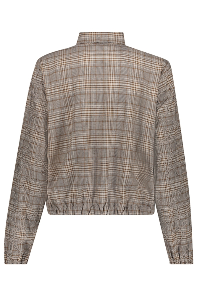 Geisha bruine dames blouse | Achteraanzicht