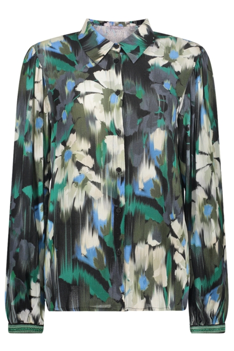 Geisha groene dames blouse | Vooraanzicht