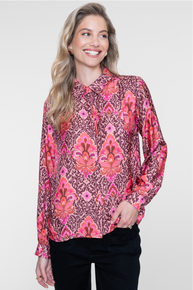 Geisha bordeaux dames blouse | Model