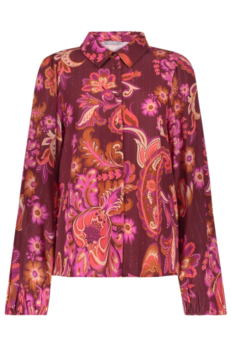 Geisha bordeaux dames blouse | Vooraanzicht