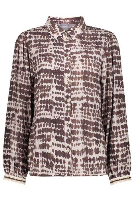 Geisha bruine dames blouse | Vooraanzicht
