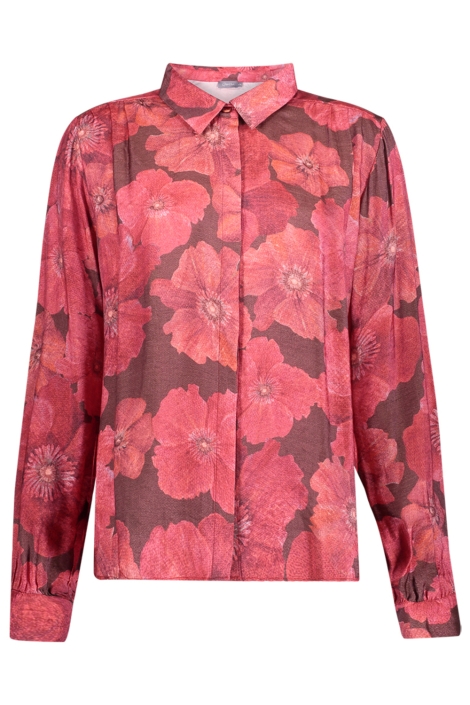 Geisha bruine dames blouse | Vooraanzicht