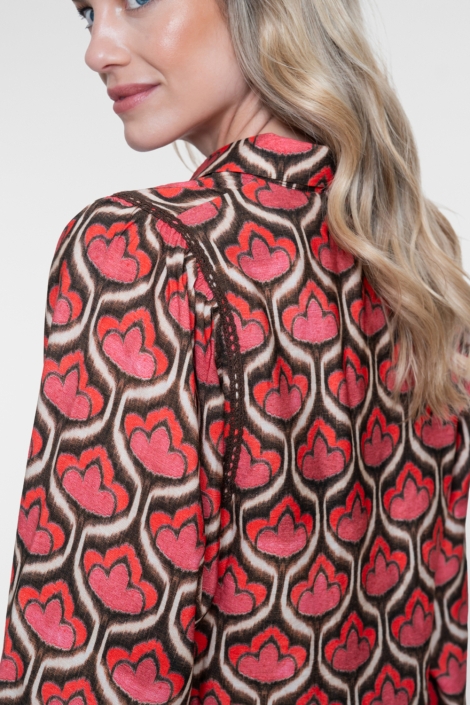 Geisha rode dames blouse | Unique Selling Point