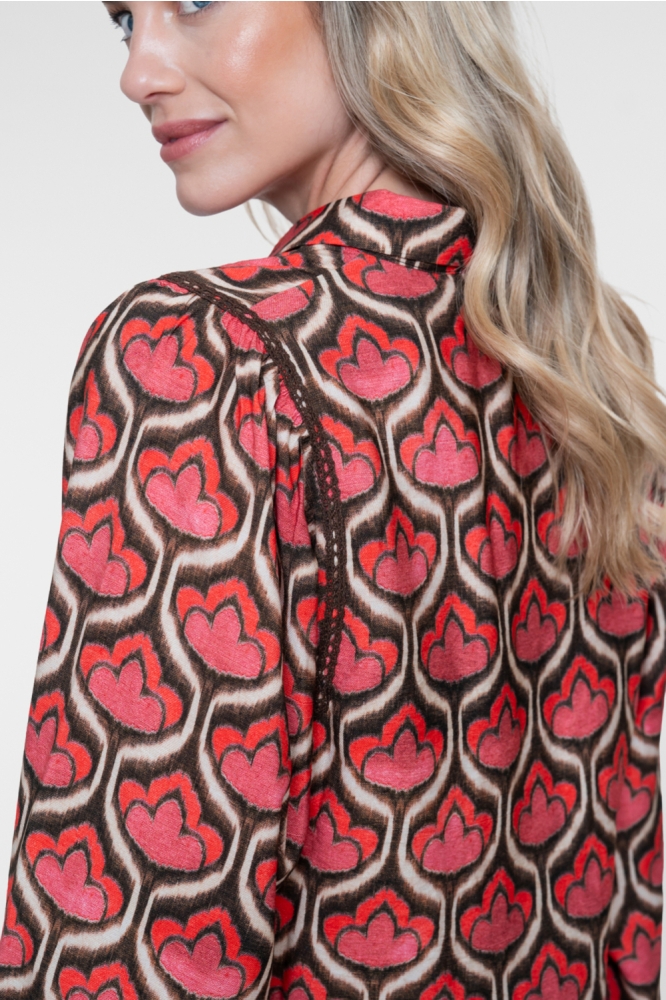 Geisha rode dames blouse | Unique Selling Point