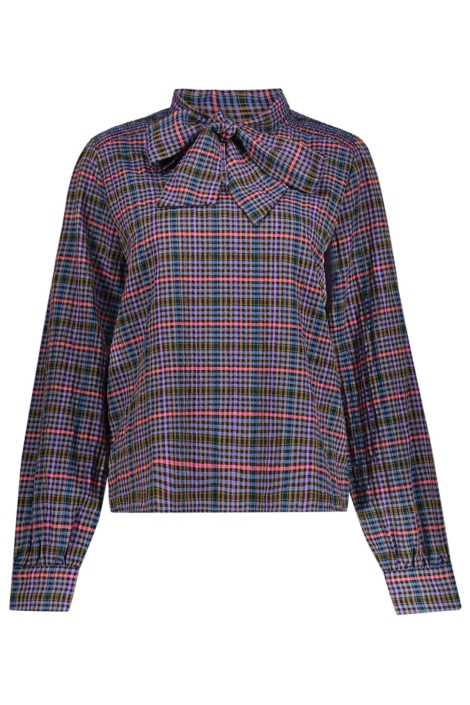 Geisha blauwe dames blouse | Vooraanzicht