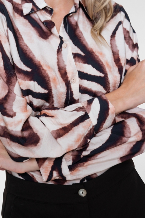 Geisha zand dames blouse | Close up