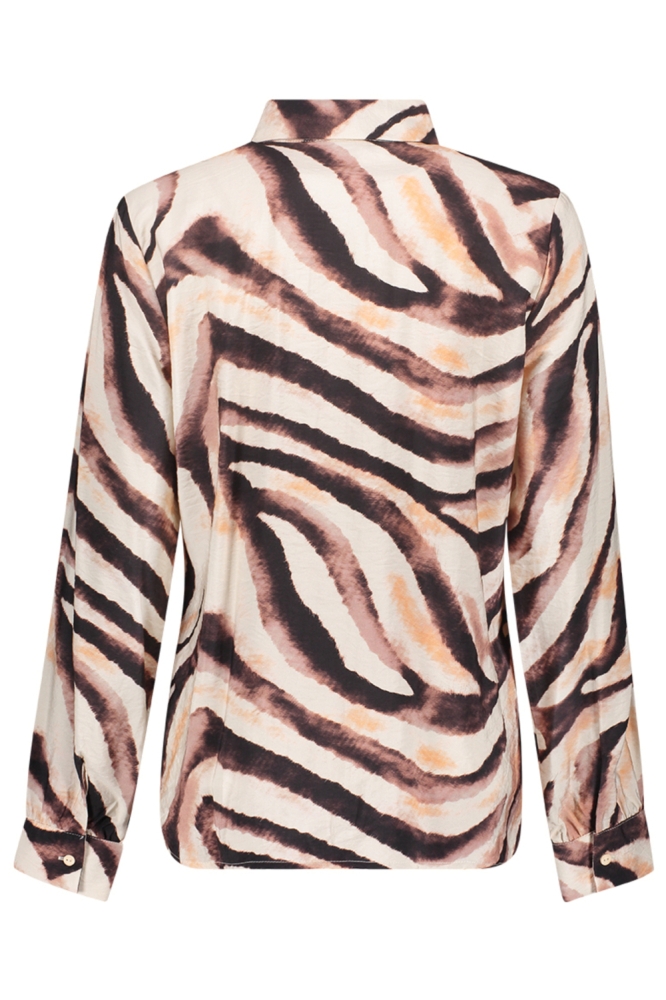 Geisha zand dames blouse | Achteraanzicht