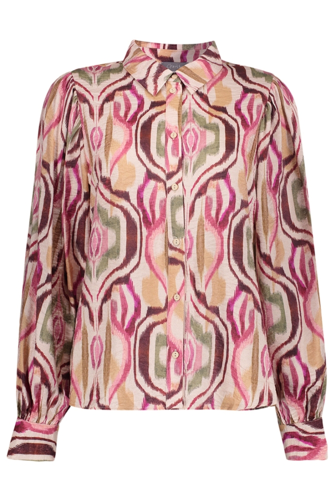 Geisha zand dames blouse | Vooraanzicht