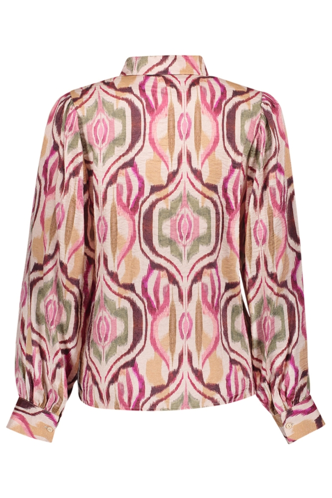Geisha zand dames blouse | Achteraanzicht