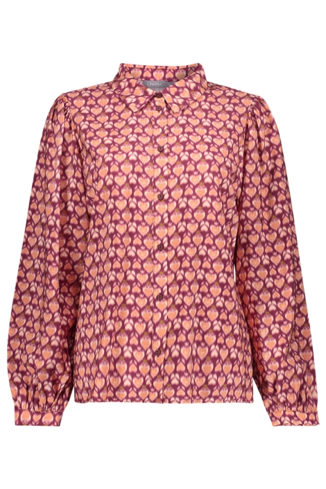 Geisha paarse dames blouse | Vooraanzicht