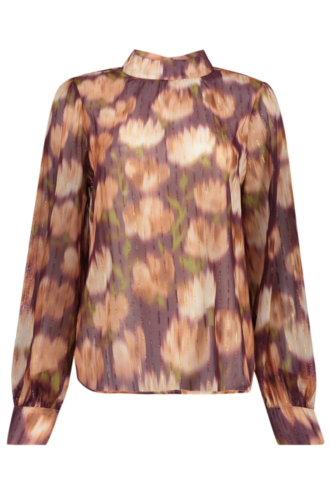 Geisha paarse dames blouse | Vooraanzicht