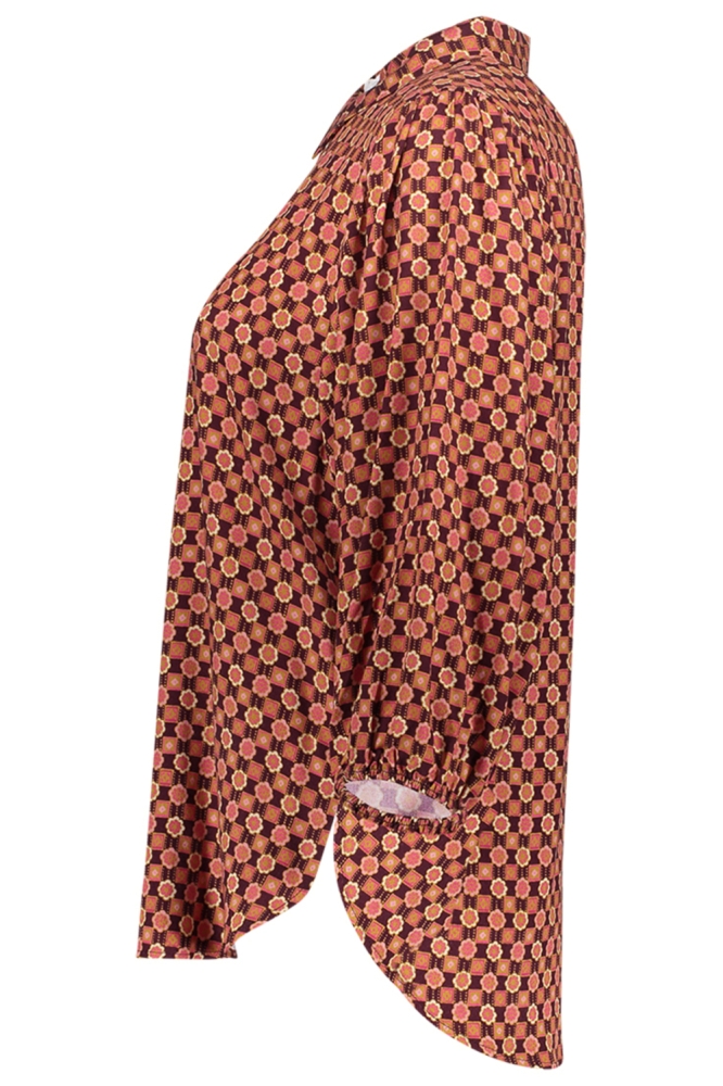Geisha oranje dames blouse | Zijaanzicht