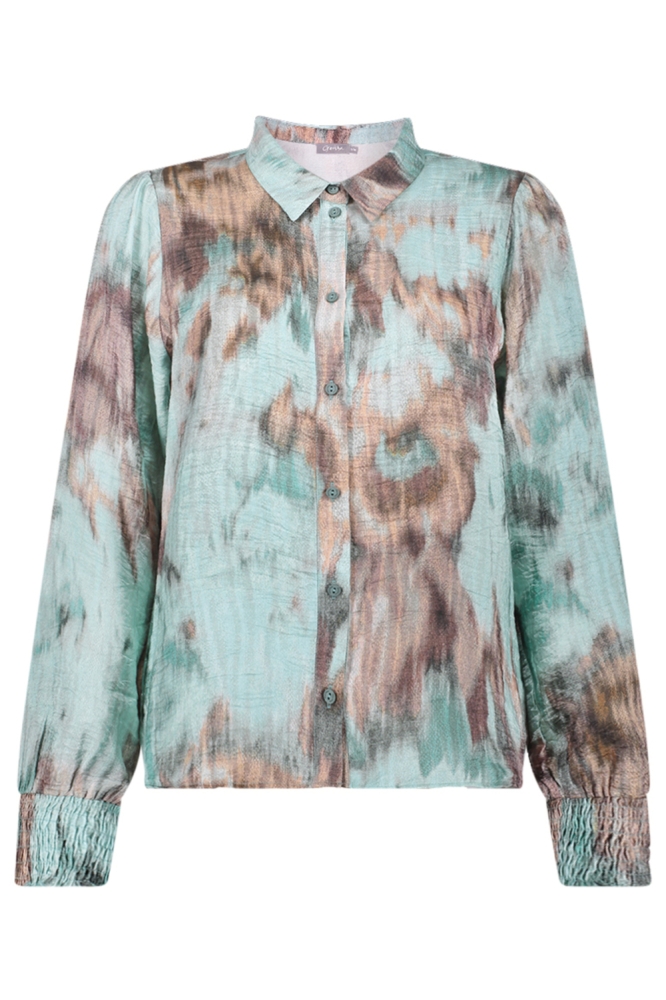 Geisha camel dames blouse | Vooraanzicht