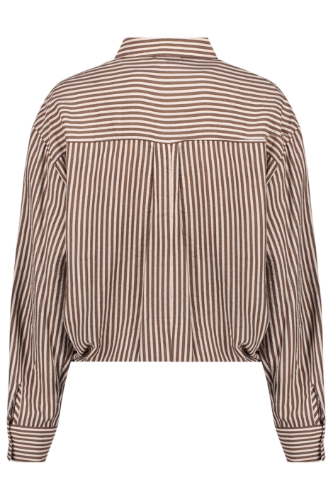 Geisha camel dames blouse | Achteraanzicht