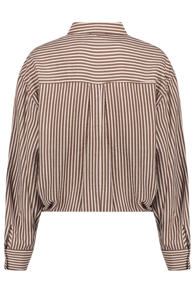 Geisha camel dames blouse | Achteraanzicht