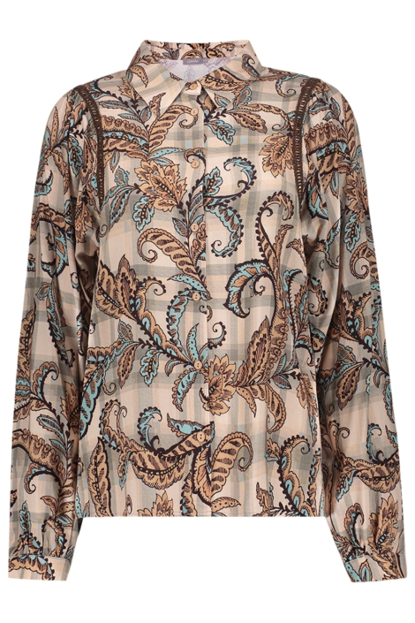 Geisha zand dames blouse | Vooraanzicht