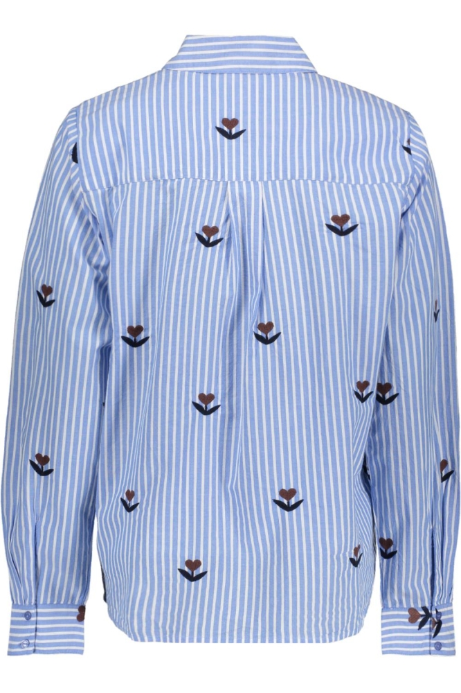 SisterS point blauwe dames blouse | Achteraanzicht