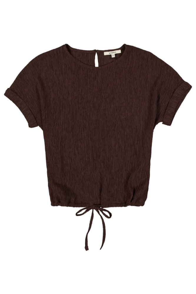 Garcia bruine dames t-shirt | Vooraanzicht
