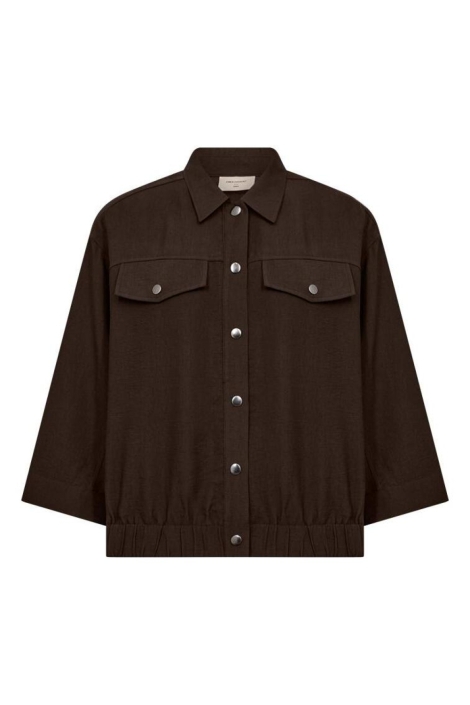 Freequent bruine dames blouse | Vooraanzicht