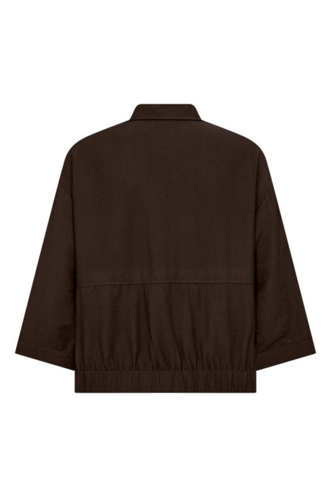 Freequent bruine dames blouse | Achteraanzicht