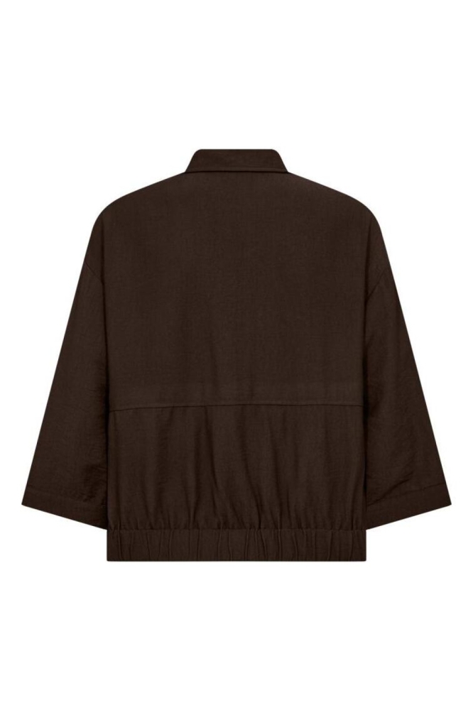 Freequent bruine dames blouse | Achteraanzicht