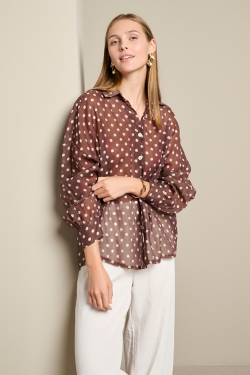 LolaLiza Blouse C LIONE 05703083 CHOCO/VANILLE