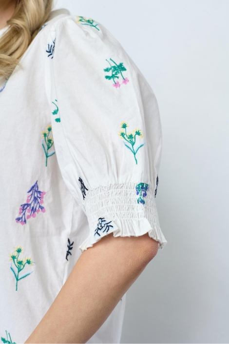 SisterS point witte dames blouse | Close up