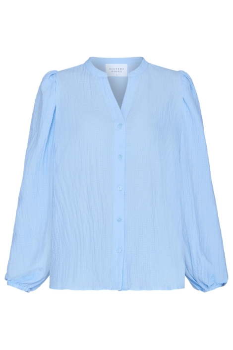 SisterS point blauwe dames blouse | Vooraanzicht
