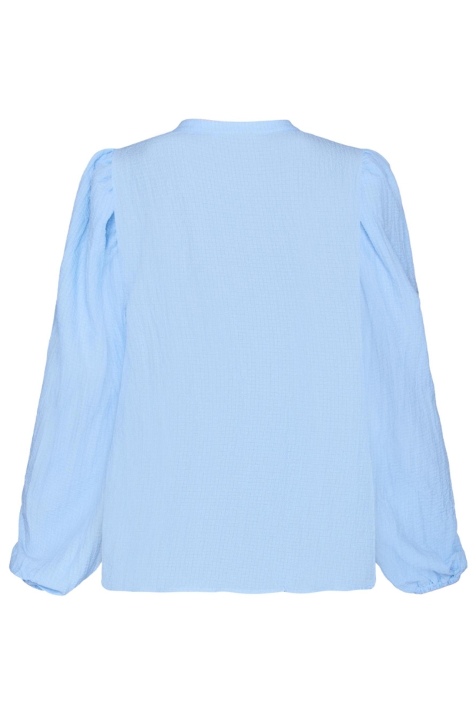 SisterS point blauwe dames blouse | Achteraanzicht