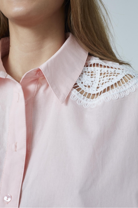 SisterS point roze dames blouse | Close up