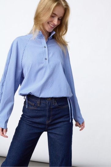 SisterS point Blouse EDWIN SH 20278 Blue Stripes
