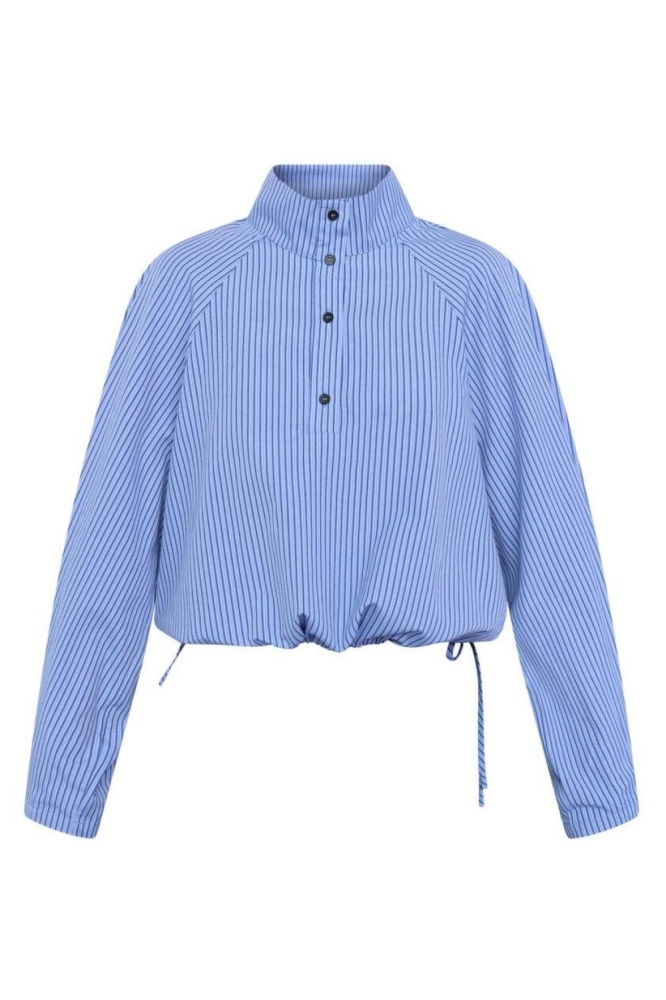 SisterS point blauwe dames blouse | Vooraanzicht