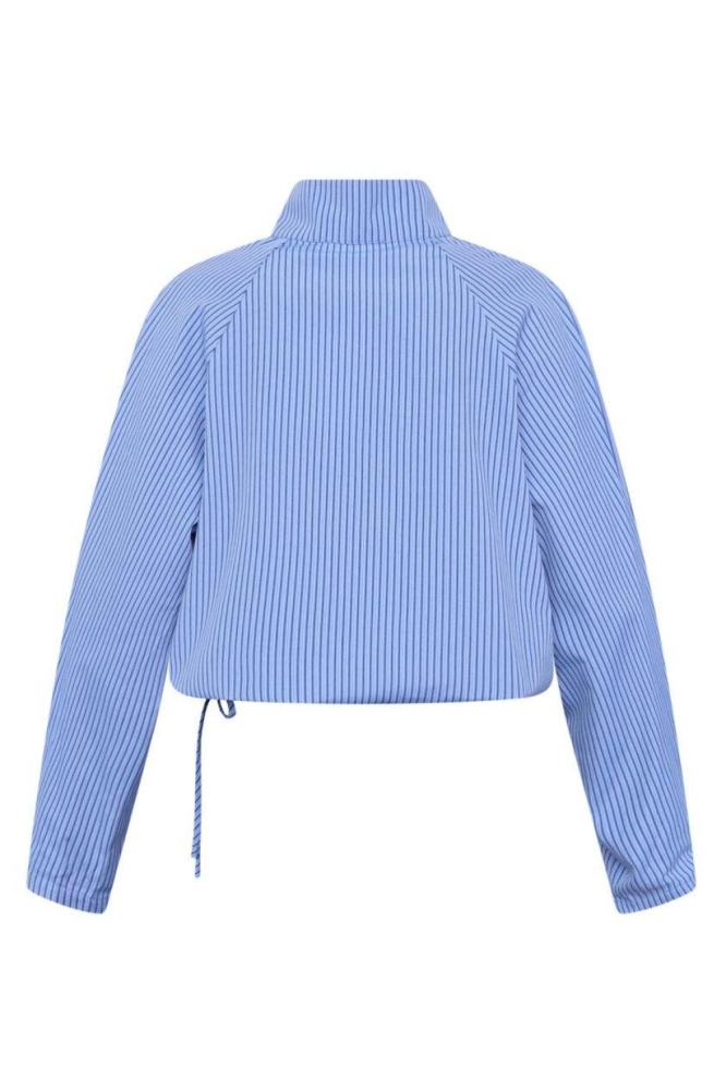 SisterS point blauwe dames blouse | Achteraanzicht