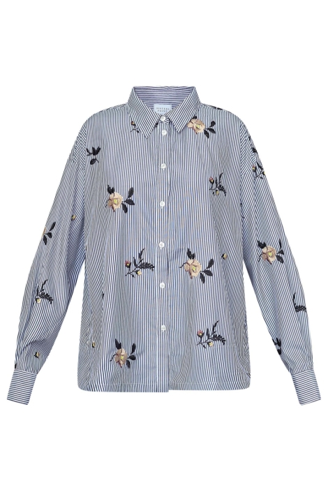 SisterS point blauwe dames blouse | Vooraanzicht