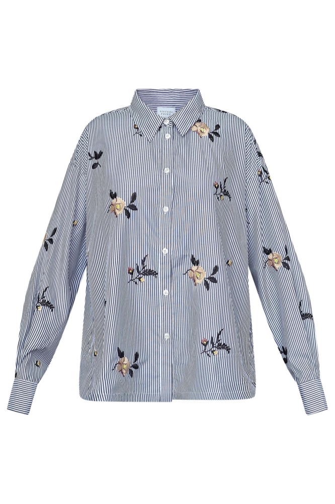 SisterS point blauwe dames blouse | Vooraanzicht