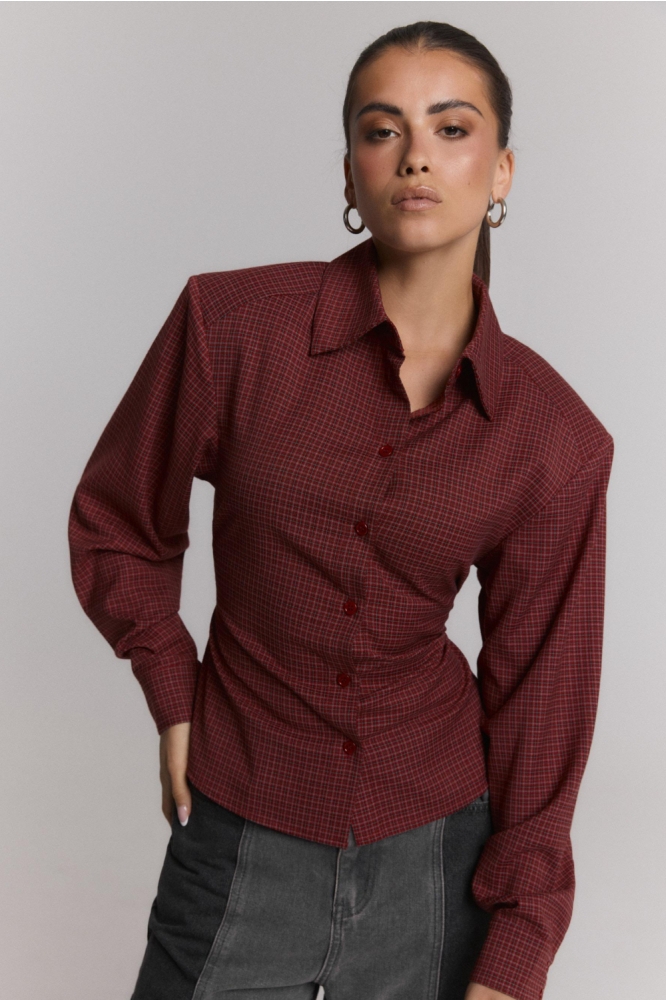 Refined Department rode dames blouse | Model vooraanzicht