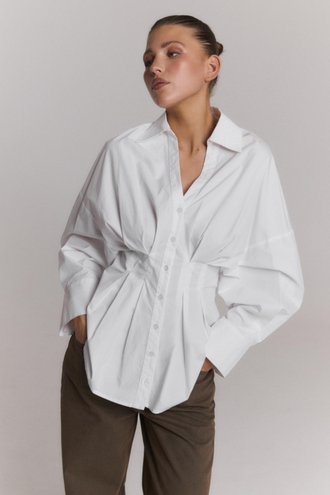 Refined Department witte dames blouse | Model vooraanzicht