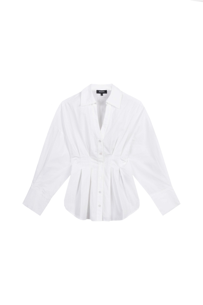 Refined Department witte dames blouse | Vooraanzicht